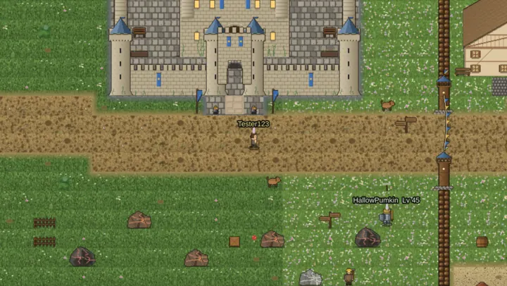 The safe town and castle at Wanderer's Rest
