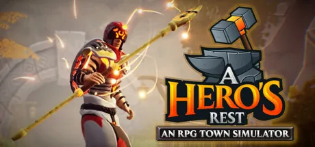 Key art for A Hero's Rest: An RPG Town Simulator