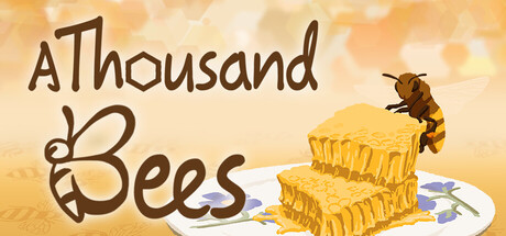 A Thousand Bees key art showing a honeybee perched on a stack of honeycomb slices