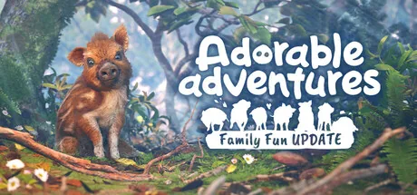 Boris the baby boar exploring a forest in Adorable Adventures