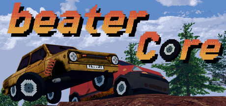 BeaterCore pixel-art logo over two rusty beater cars