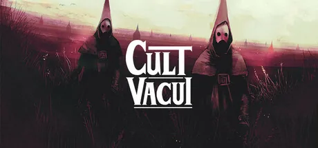 A cultist ritual scene from Cult Vacui's pixel art horror setting