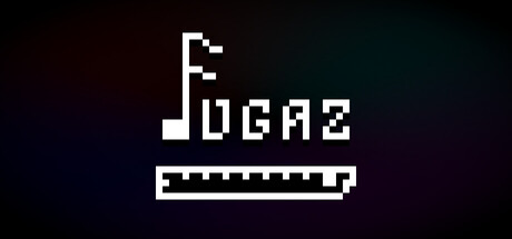 The Fugaz logo, a musical note above the letters F U G A Z rendered in white pixel art against a dark background
