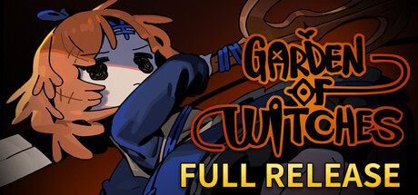 Key art for Garden of Witches, showing witch protagonist Sil in a dynamic pose beside the Full Release logo