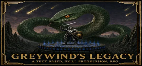 Key art for Greywind's Legacy - A Text Based, Skill Progression, RPG