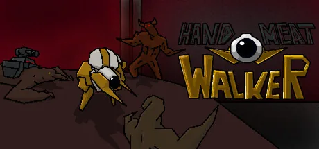 A player character and their robot companion facing enemies in Hand Meat Walker