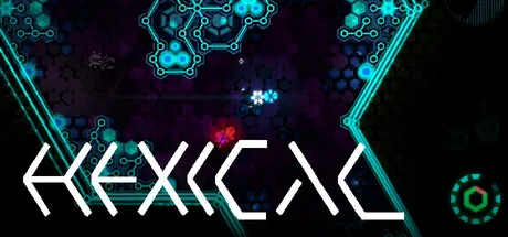 The unnamed program character fighting enemies with a bouncing disc weapon in Hexical