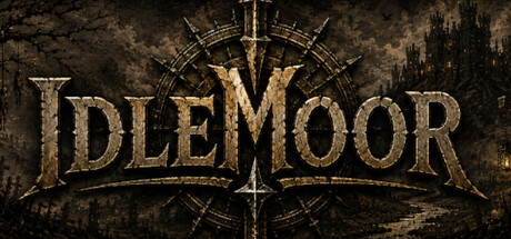 The Idlemoor logo in a weathered dark-fantasy stone and metal typeface