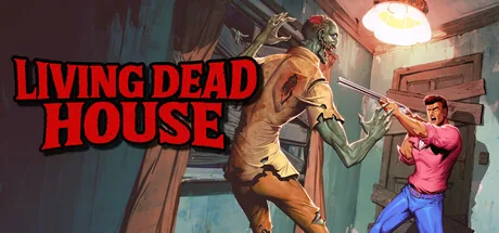Fighting off zombies in a haunted house in Living Dead House