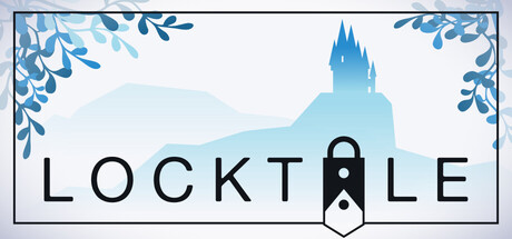 Locktale logo with a padlock icon over a pale blue castle-on-a-hill illustration