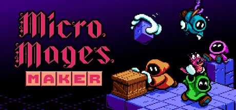 Four-player co-op platforming action in Micro Mages Maker