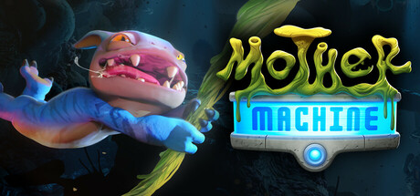 Mother Machine key art showing a grinning gremlin creature reaching toward the game's logo