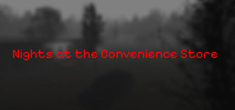 Red pixel-style title text over a dark, foggy night scene