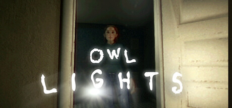 Owl Lights title art showing Paul silhouetted in a doorway with a flashlight