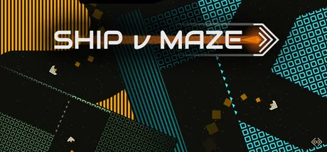 A ship navigating a maze corridor in Ship v Maze