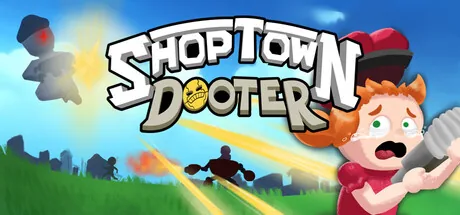 Chaotic four-player combat in a Shop Town Dooter arena