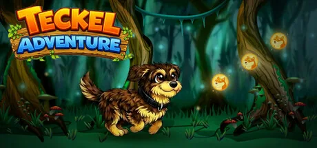 Luna the dachshund running through a forest level in Teckel Adventure
