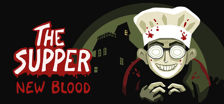 Stylised key art of Stewie the motel-owner chef in his stained cook's hat, with the shadowed motel behind him