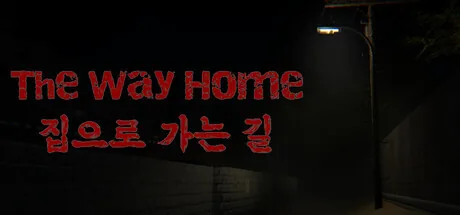 A dark rural Korean village path at night in The Way Home