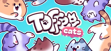 Key art for Toffee Cats showing rows of round, illustrated cats