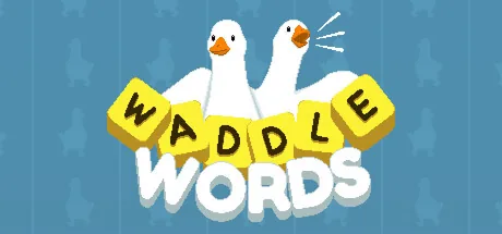 A goose arranging letter tiles into words in Waddle Words