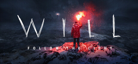 WILL: Follow The Light key art of a lighthouse keeper looking out over a stormy northern sea