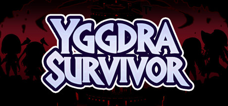 The YGGDRA: SURVIVOR logo in blue and white lettering over a dark red background with silhouetted battle-girl characters