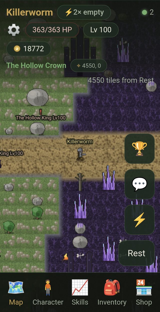 The Hollow Crown at level 100